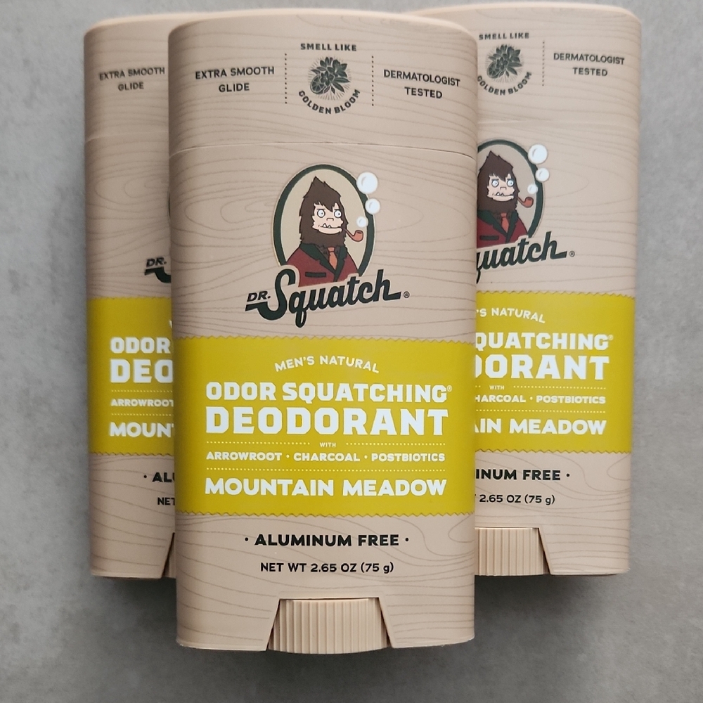 3 Dr. Squatch Deodorant Sticks- Buyers Choice On Scent